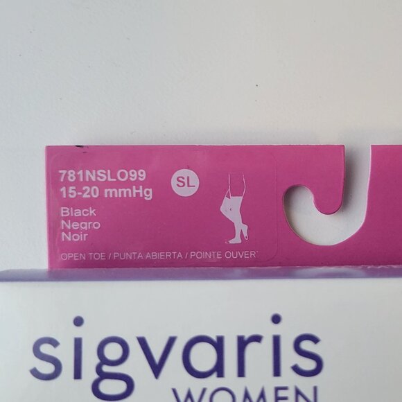 Sigvaris Medical Compression Hosiery / Thigh-high / SL / Black / 781NSLO99 - Picture 3 of 5
